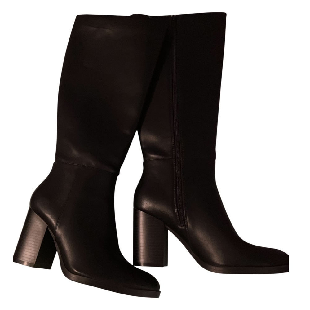 Unisa Black Knee High Boots